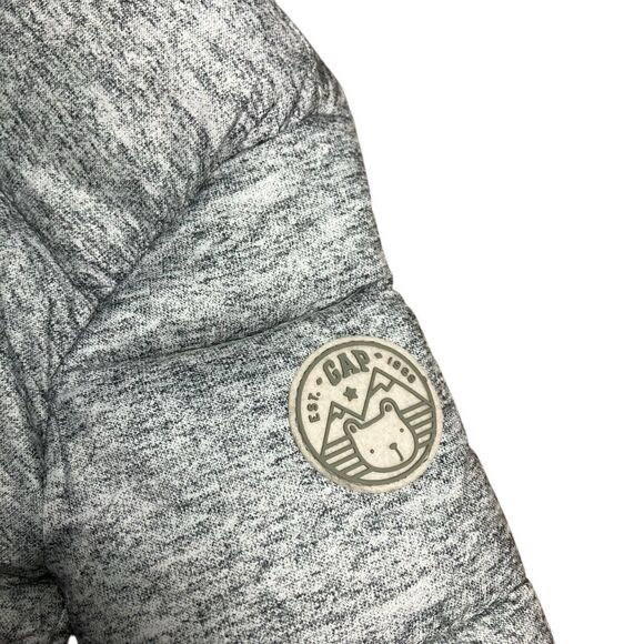 Baby Gap 0-6 Months Grey Down Insulated Bunting Snowsuit Fleece Booties Puffer - Picture 5 of 9